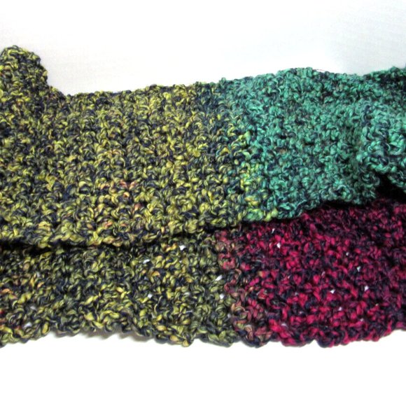 MultiColor Rainbow Scarf 122"x5", Extra Long Chunky Handmade Crochet Knit NWT - Picture 5 of 12